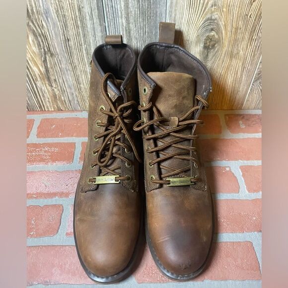 NEW Harley Davidson # D93192 Brown Leather Ankle Boot Riding Biker Boots 13 - Picture 4 of 12